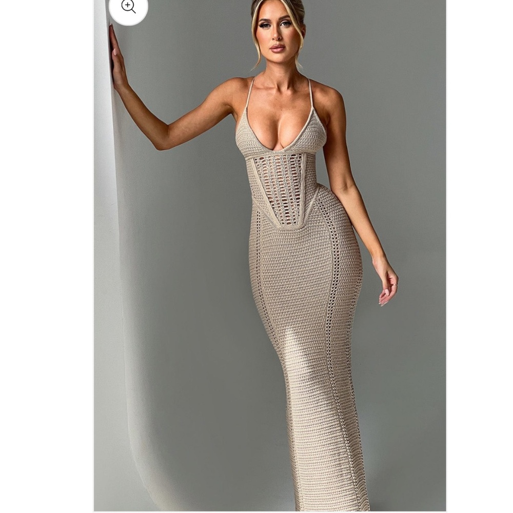Xanthe Beige Maxi Dress